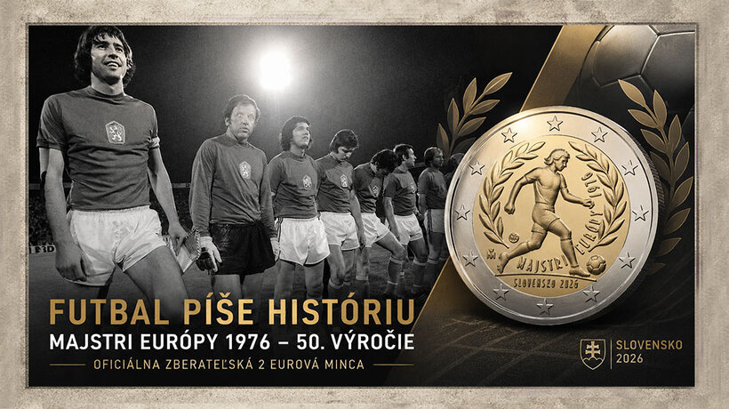 Slovak 2 euro coin 2026 European Champions 1976