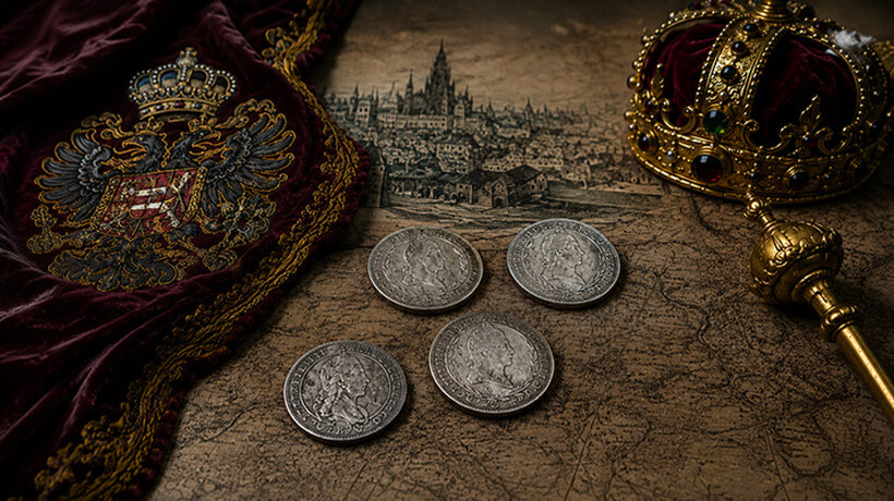 Silver coins of the Habsburg monarchy: Groschen Ferdinand, Leopold, Francis