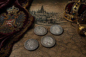 Silver coins of the Habsburg monarchy: Groschen Ferdinand, Leopold, Francis