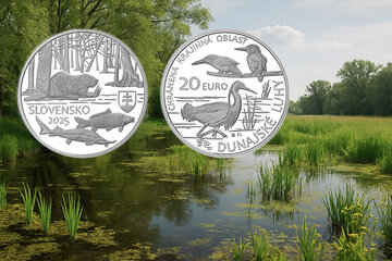 20 € Danube Floodplains silver collector's coin