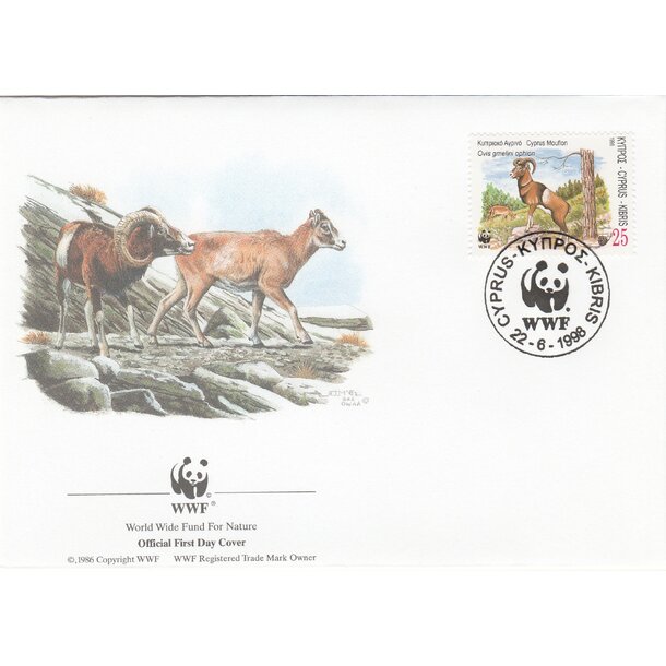 Lot fdc cyprus 1998 - muflón cyperský - set-fdc-cyprus-1998-6