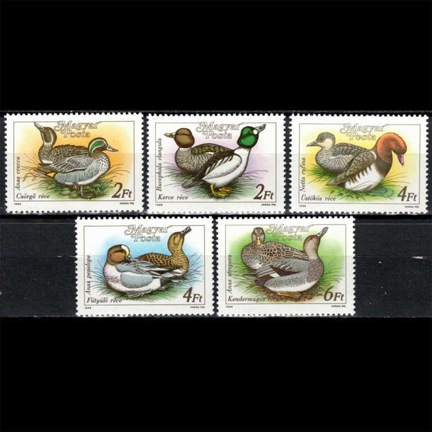 Séria známok maďarsko 1988 - kačice - znamky-Madarsko-3972