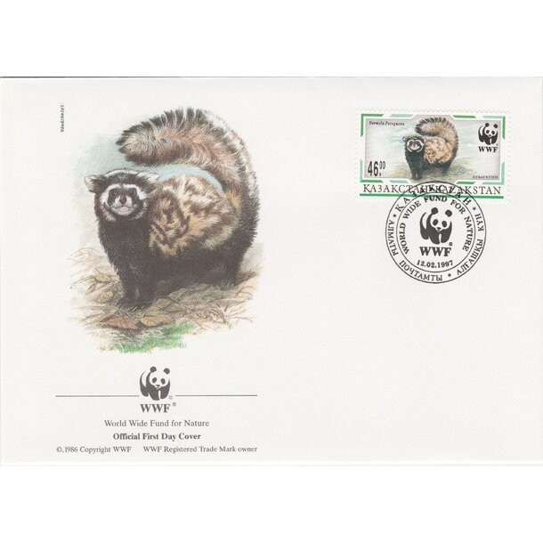 Lot fdc kazachstan 1997 - tchor škvrnitý - set-fdc-kazachstan-1997-9