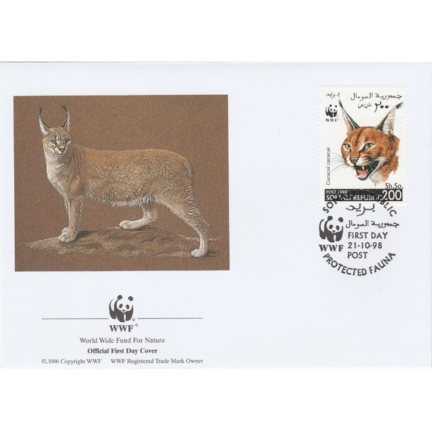 Lot fdc somálsko 1998 - karakal - set-fdc-somalsko-1998-4