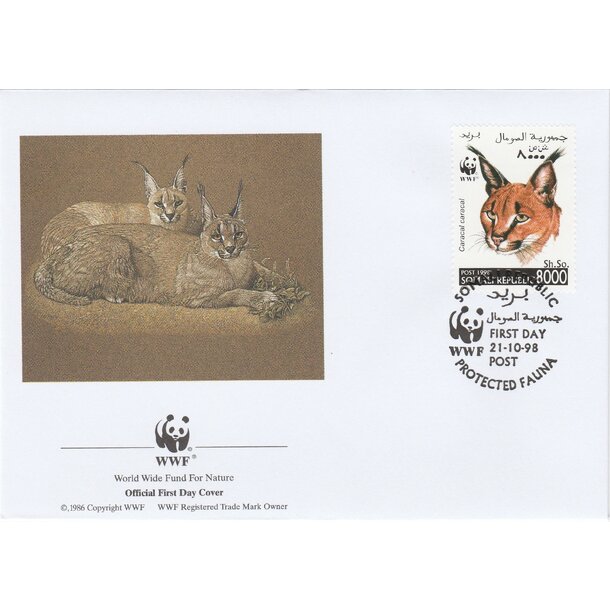 Lot fdc somálsko 1998 - karakal - set-fdc-somalsko-1998-6