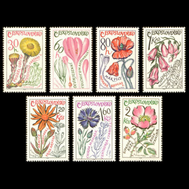 Séria známok československo 1965 - liečivé rastliny - znamky-1965-1583-9