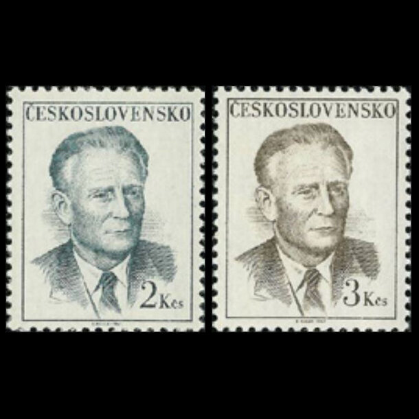 Séria známok československo 1967 - antonín novotný - znamky-1967-1753-4
