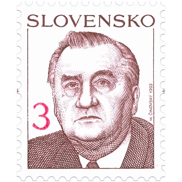 Známka slovensko 1993 - prezident michal kováč - známka-1993-kováč