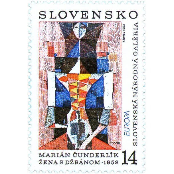 Známka slovensko 1993 - žena s džbánom - známka-1993-Žena-s-džbánom