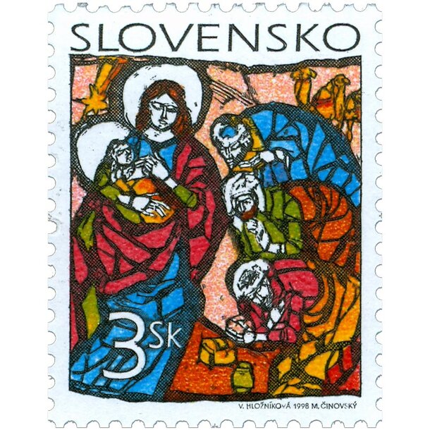 Známka slovensko 1998 - vianoce - známka-1998-vianoce