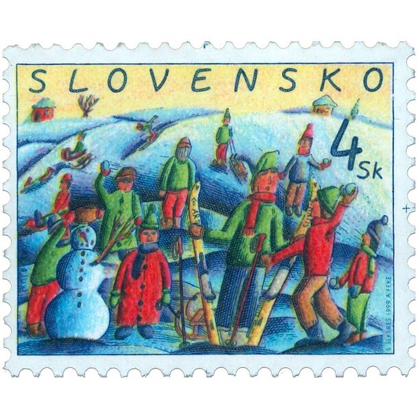 Známka slovensko 1999 - vianoce - známka-1999-Vianoce