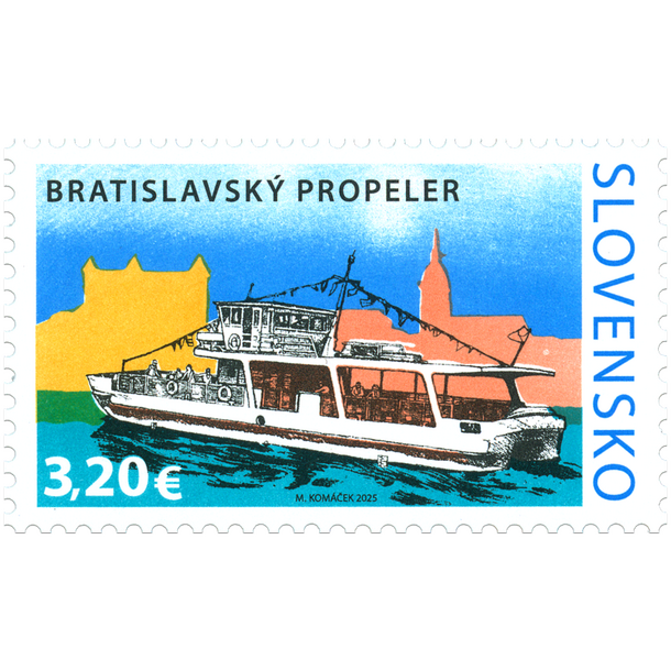 Známka slovensko 2025 - bratislavský propeler - ba lod