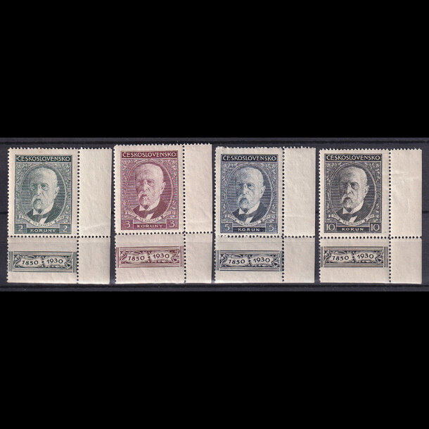 Séria známok československo 1930 - 80. narodeniny t.g.masaryka (kd pravý) - znamky-1929-299-02KD-P