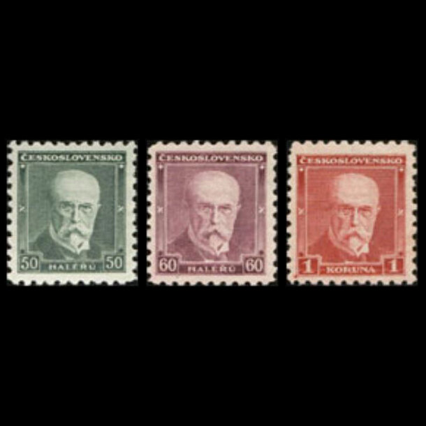 Séria známok československo 1930 - t.g.masaryk - nový portrét - znamky-1930-295-7