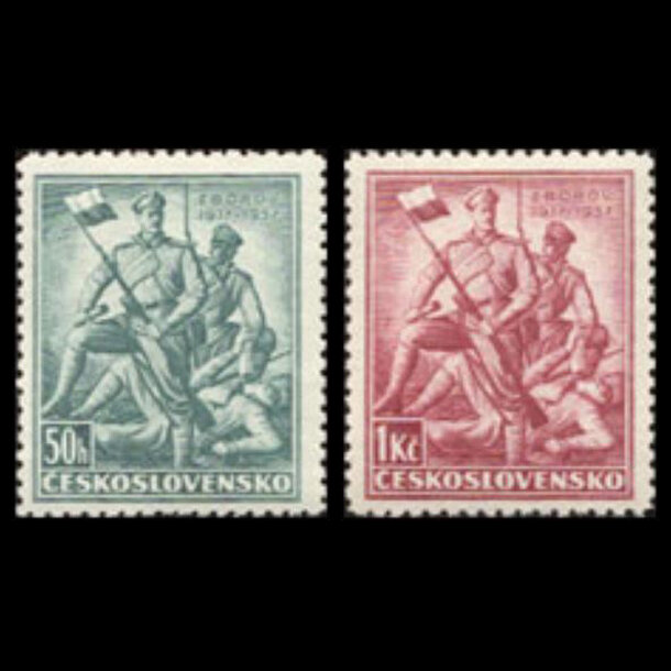 Séria známok československo 1937 - bitka pri zborove - znamky-1937-373-4