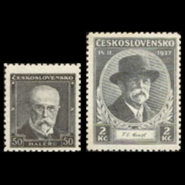 Séria známok československo 1937 - úmrtie t. g. masaryka - znamky-1937-379-0