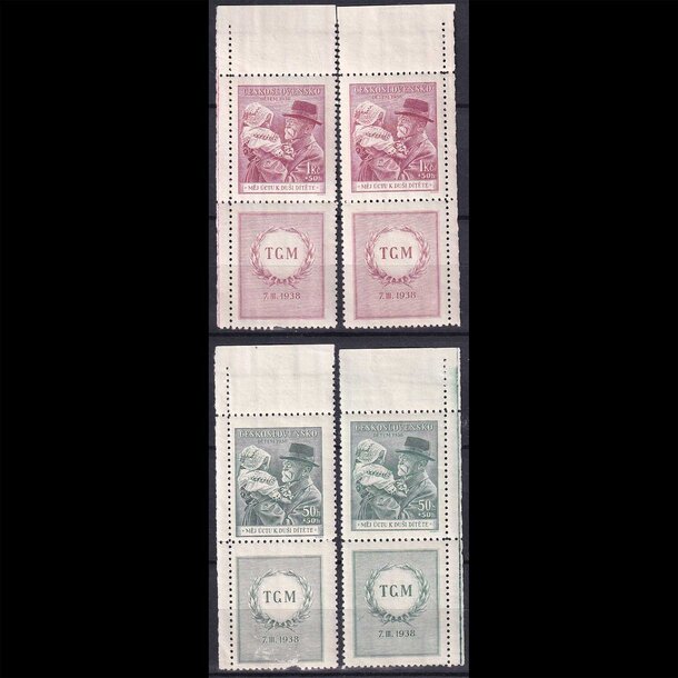 Séria známok československo 1938 - deťom (kupóny) - znamky-1938-389-0-K