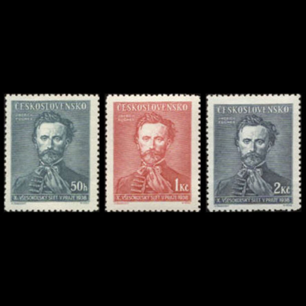 Séria známok československo 1938 - všesokolský slet - znamky-1938-395-7