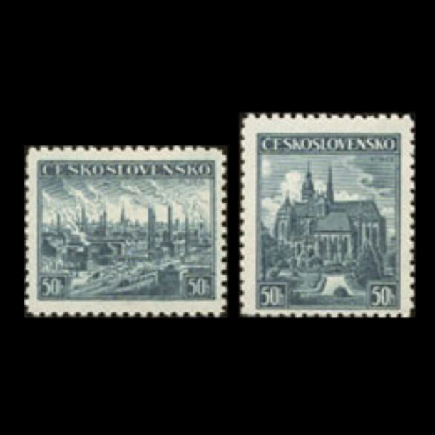 Séria známok československo 1938 - výstavy v plzni a košiciach - znamky-1938-400-1