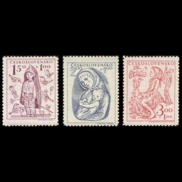 Séria známok československo 1948 - deťom - znamky-1948-559-61