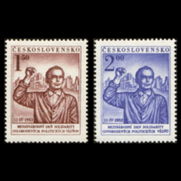 Séria známok československo 1952 - deň solidarity - znamky-1952-719-20