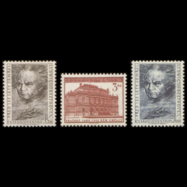 Séria známok československo 1952 - pražská jar - znamky-1952-737-39