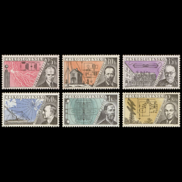 Séria známok československo 1959 - rádiovynálezcovia - znamky-1959-1170-75