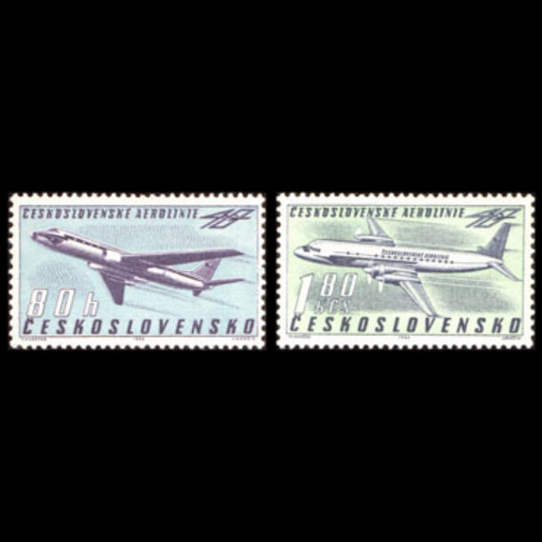 Séria známok československo 1963 - československé aerolínie - znamky-1962-1405-06
