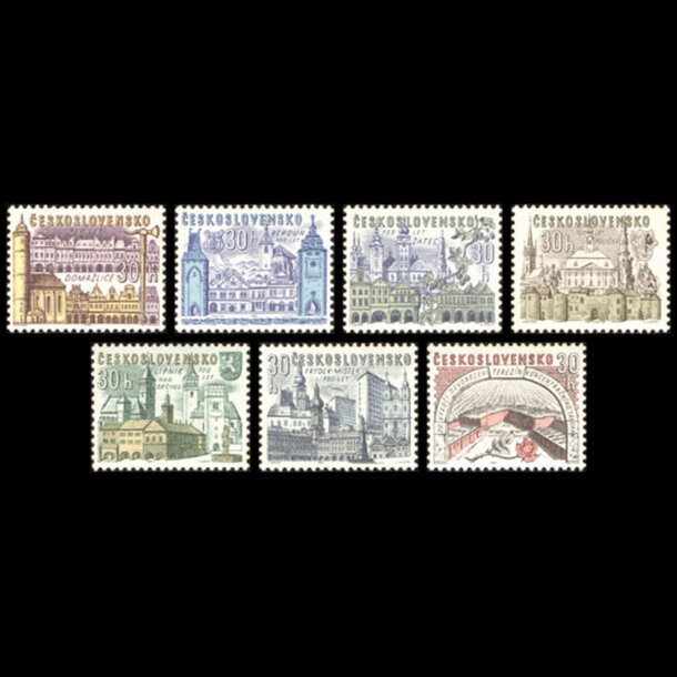 Séria známok československo 1965 - výročia miest - znamky-1965-1508-14