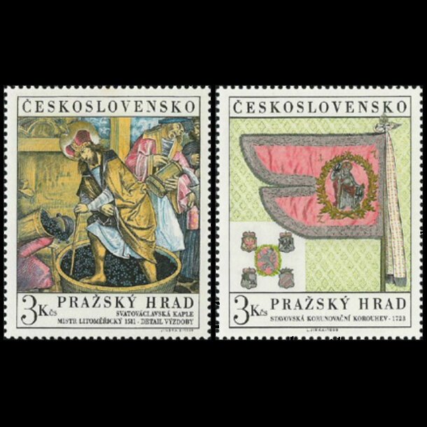 Séria známok československo 1969 - pražský hrad - znamky-1969-1876-77