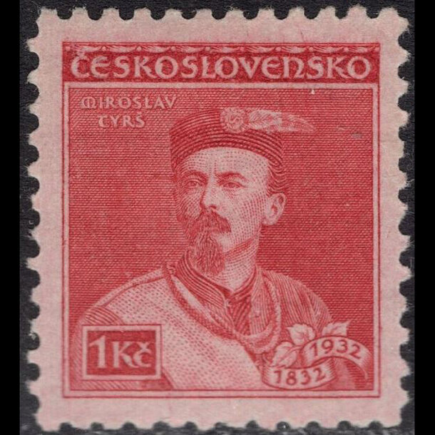 Známka československo 1932 - 1 kč miroslav tyrš - znamky-1932-315