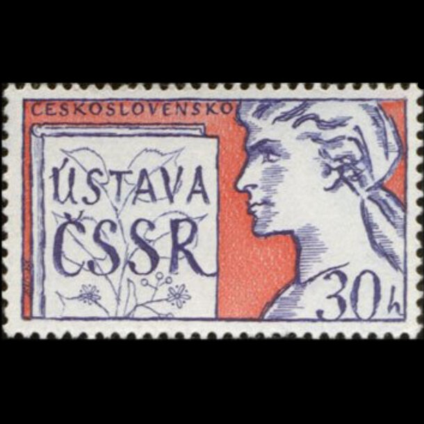 Známka československo 1960 - ústava čssr - znamky-1960-1222