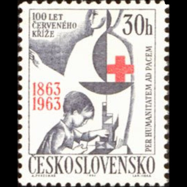 Známka československo 1963 - červený kríž - znamky-1962-1411