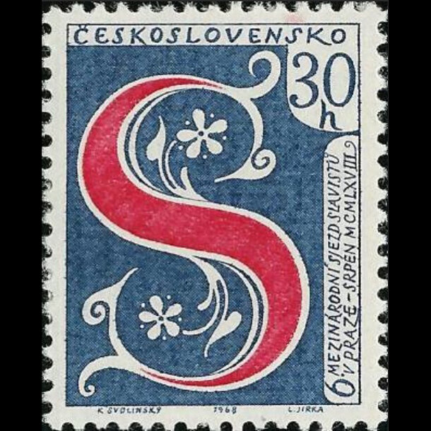 Známka československo 1968 - zjazd slavistov - znamky-1968-1808