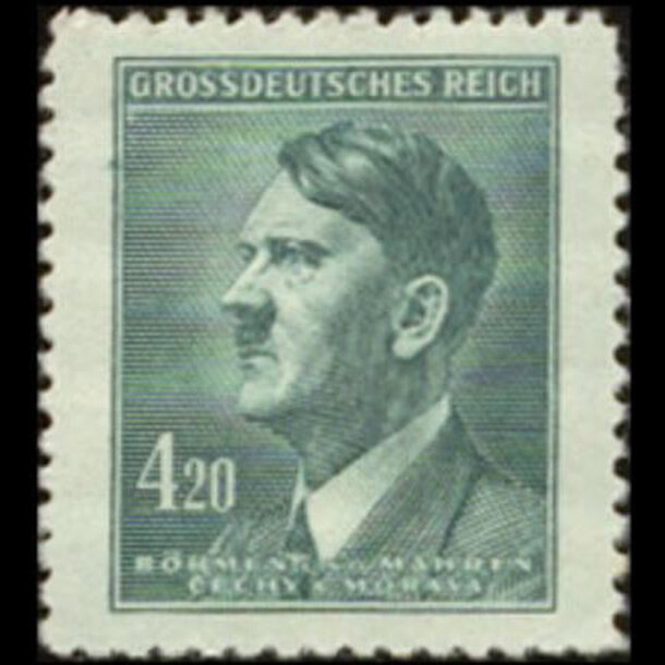 Známka protektorát čechy a morava 1945 - adolf hitler - znamky-pcm-142