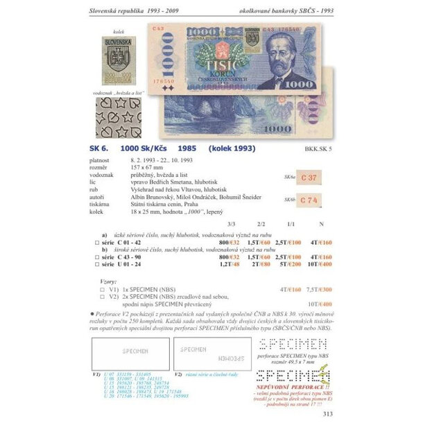 Katalóg papierové platidlá na území čiech, moravy a slovenska 1900 - 2026 - tvrdá väzba - Katalóg Papierové platidlá ČSR, ČR a SR 1900-2026-6