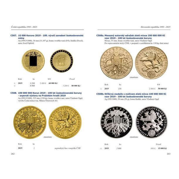 Mince a medaile československa, českej republiky, slovenska 1918-2027 - Katalóg Mince a medaile ČSR, ČR a SR 1918-2027-11