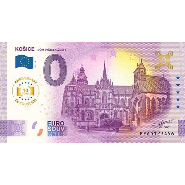 0 euro souvenir 2025 - košice dóm sv.alžbety anniversary - 0-euro-souvenir-kosice-v6-anniversary