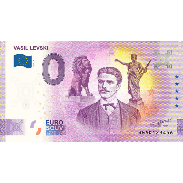 0 euro souvenir 2026 - vasil levski - 0-euro-souvenir-banknote-vasil-levski-bulgaria-bgad-2026-12