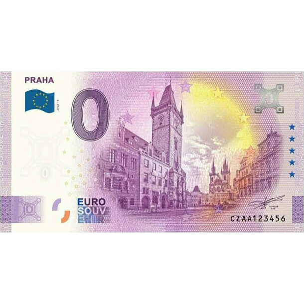 0 euro souvenir česko 2025 - praha 9 - 0€-Praha-91