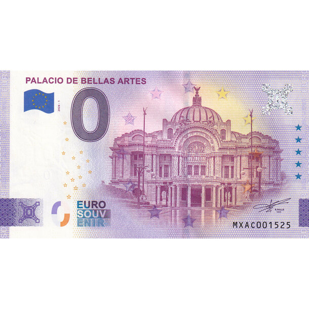 0 euro souvenir mexiko 2026 -  palacio de bellas artes - 0 Euro Souvenir 2026 - Palacio de Bellas Artes