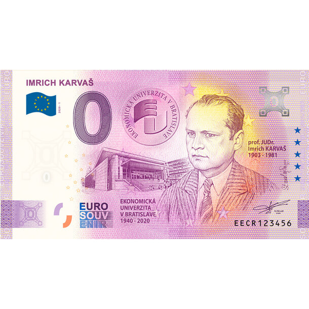 0 euro souvenir slovensko 2020 - imrich karvaš - 0-euro-souvenir-imrich-karvas-