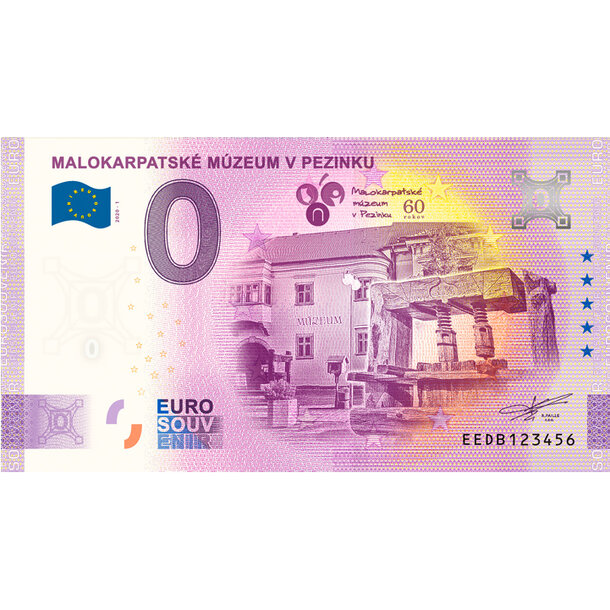 0 euro souvenir slovensko 2020 - malokarpatské múzeum v pk - 0-euro-souvenir-muzeum-pezinok