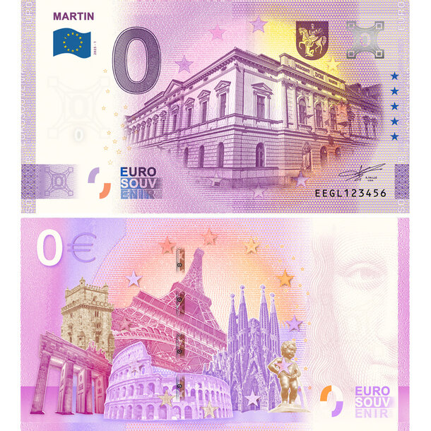 0 euro souvenir slovensko 2025 - martin - Gl 0-euro-souvenir-martin-25