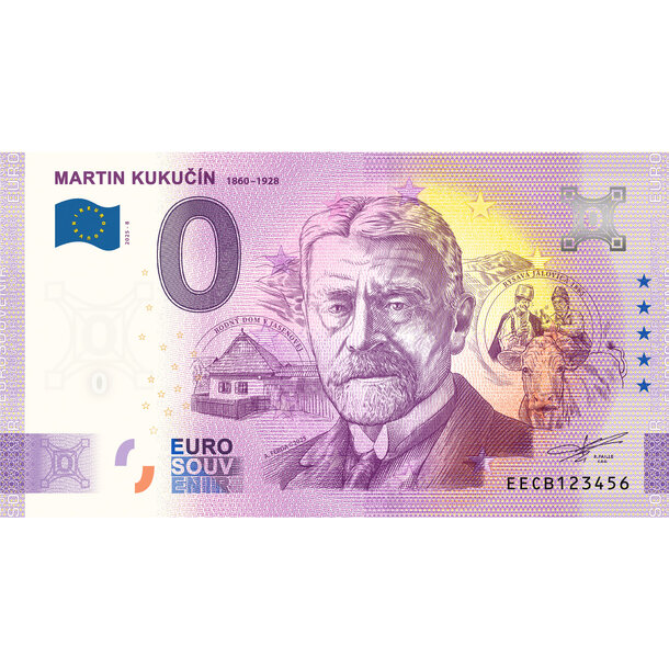 0 euro souvenir slovensko 2025 - martin kukučín - 0-euro-souvenir-kukucin-a-hr_(2)