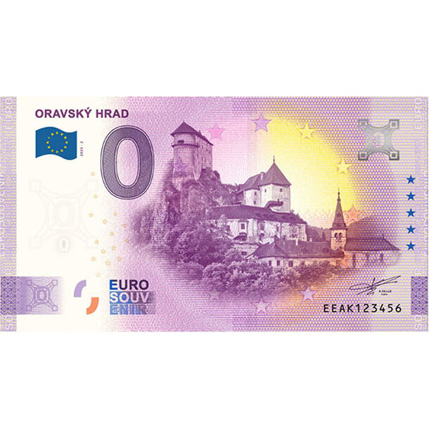 0 euro souvenir slovensko 2025 - oravský hrad - 0-euro-souvenir-oravsky-hrad