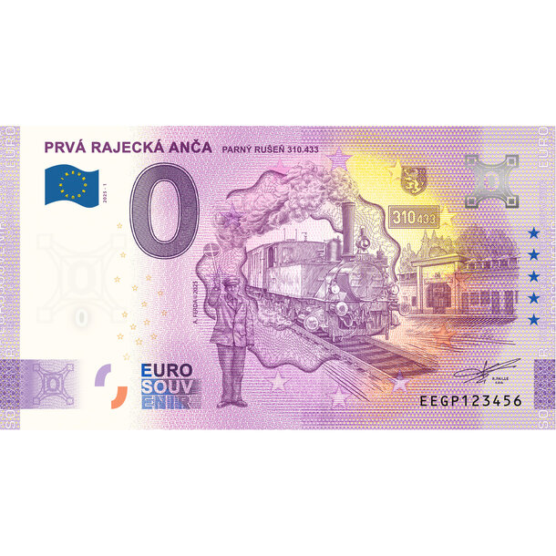 0 euro souvenir 2025 slovensko - prvá rajecká anča - GP_0-euro-souvenir-rajecka-anca-a-hr
