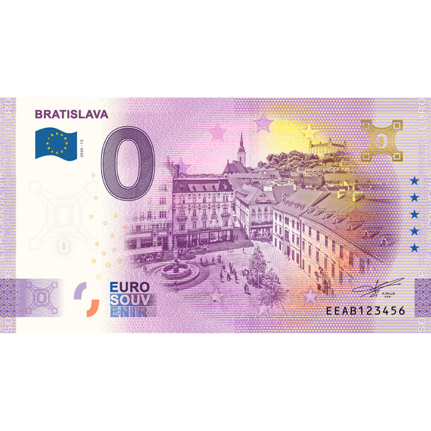 0 euro souvenir slovensko 2026 - bratislava - námestie gold - AB15_0-euro-souvenir-sk-bratislava-2026-15-a-hr-golden