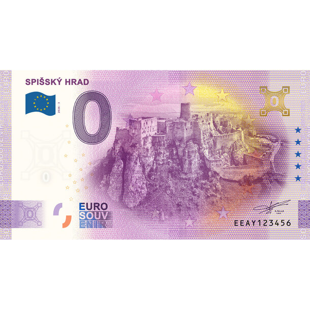 0 euro souvenir slovensko 2026 - spišský hrad gold - AY3_0-euro-souvenir-sk-spissky-hrad-a-hr-GOLDEN