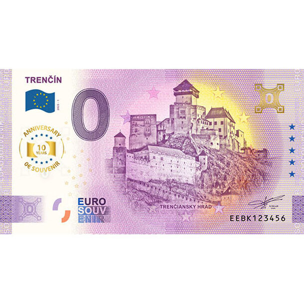0 euro souvenir slovensko - trenčín anniversary - 0-euro-souvenir-trencin-25-anniversary